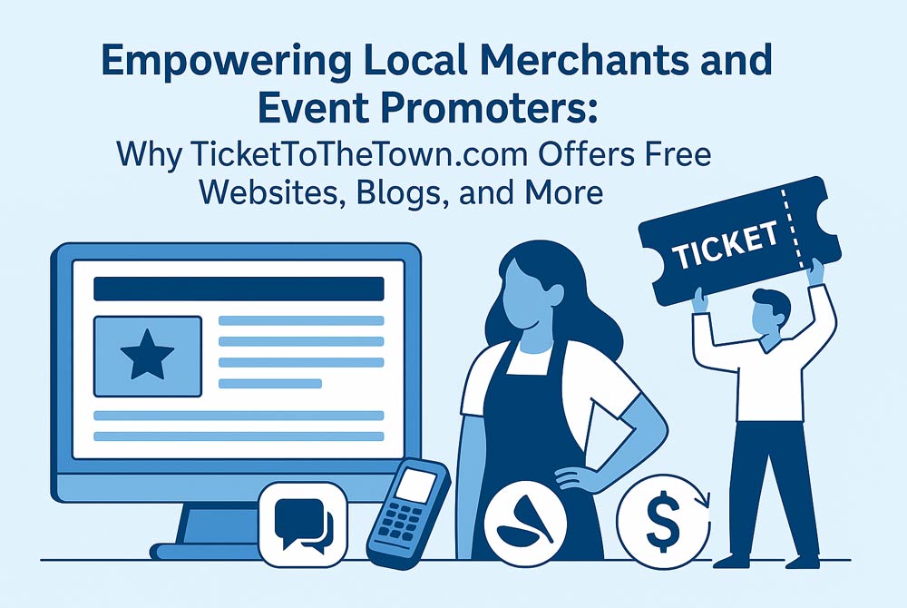 Empowering Local Merchants and Event Promoters: Why Ticket To The Town.com Offers Free Websites, Blogs, and More
