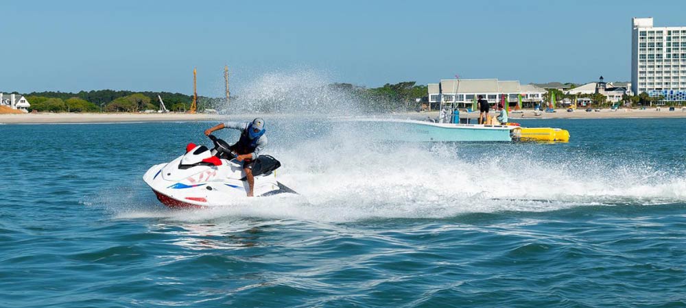 Jet skiing at Myrtle Beach Jet skiing at Myrtle Beach