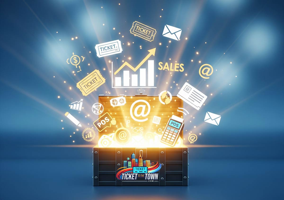 TicketToTheTown.com: Over $10,000 of Event Management Tools — All Passed Onto Your Ticket Buyers!