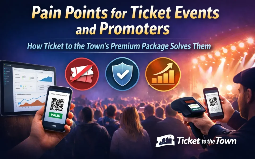 Pain Points for Ticket Events and Promoters – How Ticket to the Town’s Premium Package Solves Them